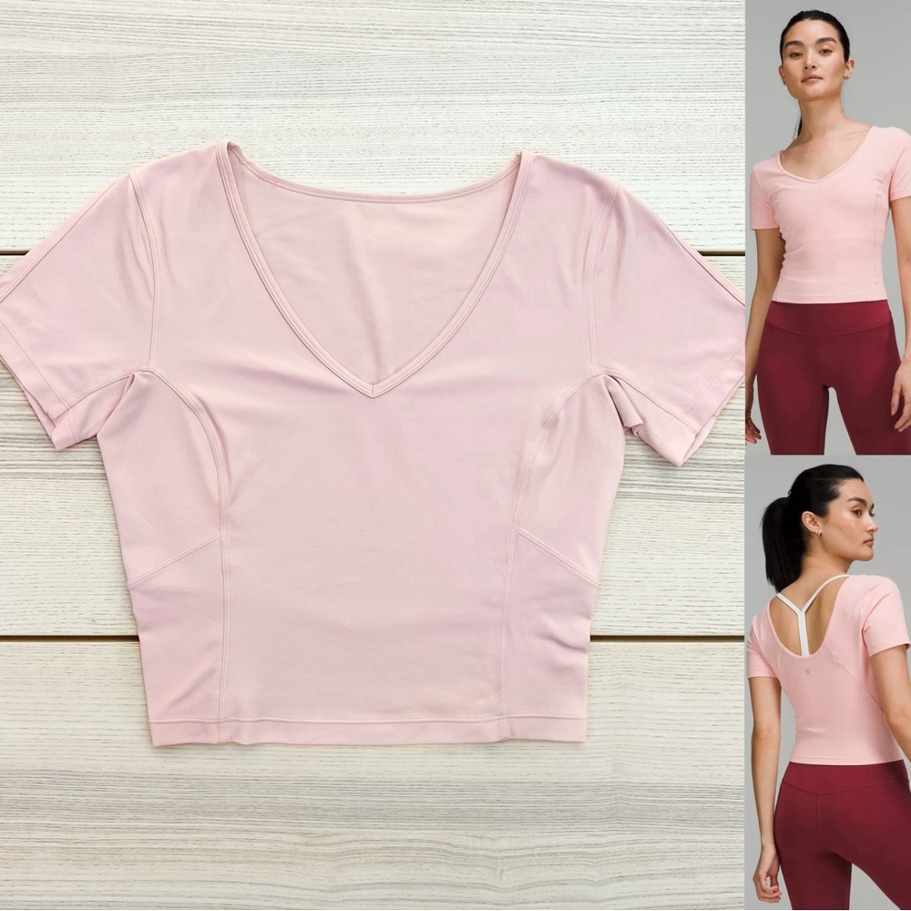 Lululemon Athletica Pink V-Neck Top